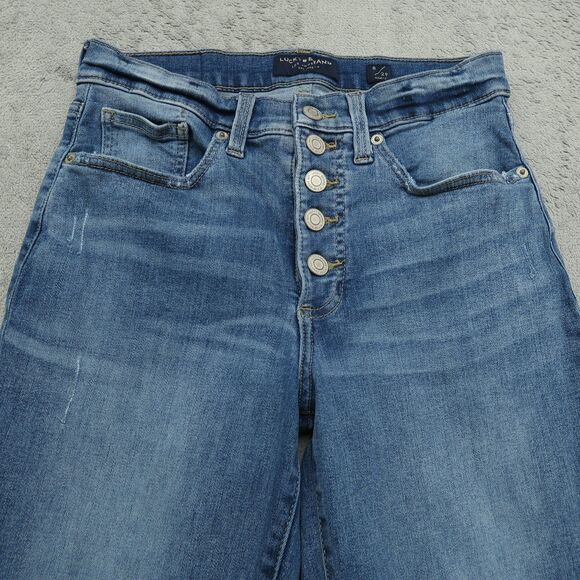 Lucky Brand Jeans Womens Size 8 High-Rise Bridgette Skinny 26" Inseam Distressed - Picture 13 of 16